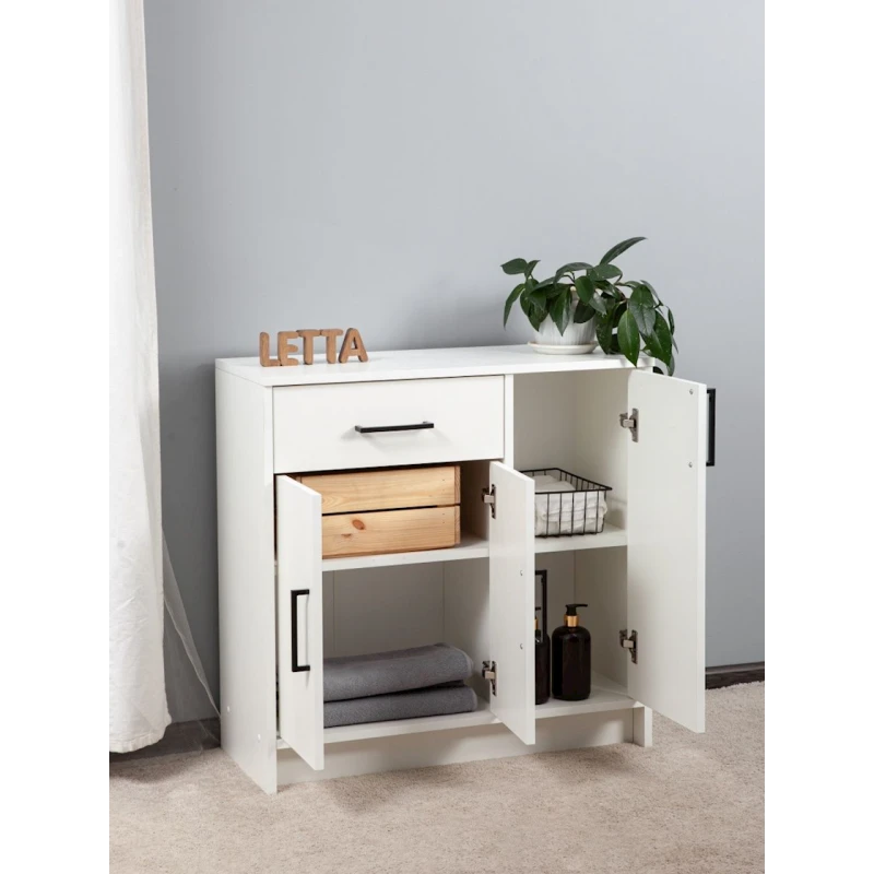Тумба Letta ЛДСП, белая, 73х30х75 см Тумба Letta ЛДСП, белая, 73х30х75 см