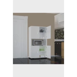 Шкаф кухонный Ev Plus Streak, ЛДСП, белый, 137x32x59 см Шкаф кухонный Ev Plus Streak, ЛДСП, белый, 137x32x59 см