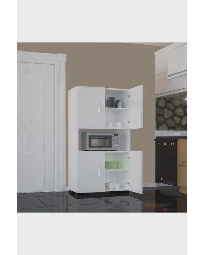 Mətbəx şkafı Ev Plus Streak, LDSP, ağ, 137x32x59 sm