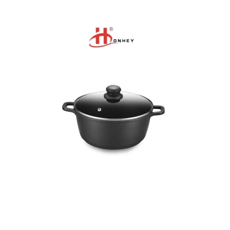 Кастрюля Honhey, алюминий, 24 см, черная