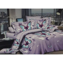 Комплект постельного белья MiraNova CTS-549, сатин, фиолетовый, простыня 200х220 см, пододеяльник 200x220 см, наволочка 50x70 см (2 шт)