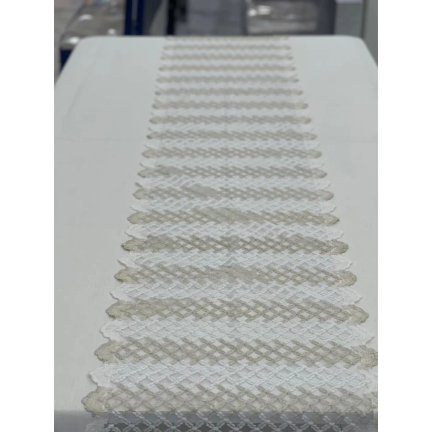 Скатерть MiraNova FS-615, 160x260 см, лен, белая