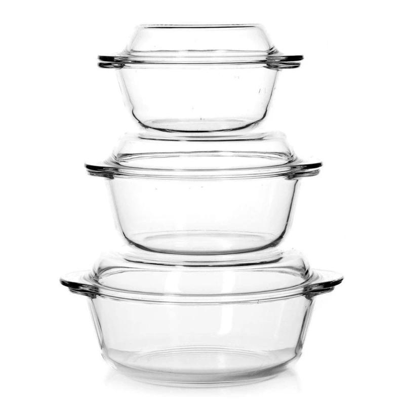 Bişirmə üçün qəlib dəsti Borcam, şəffaf, 3 əd