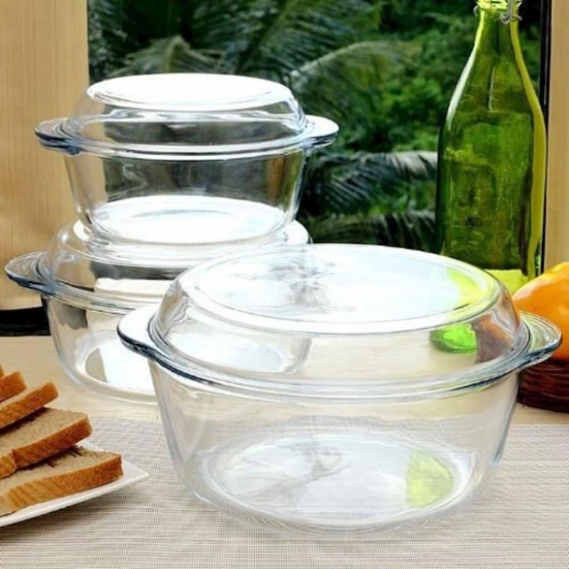 Bişirmə üçün qəlib dəsti Borcam, şəffaf, 3 əd