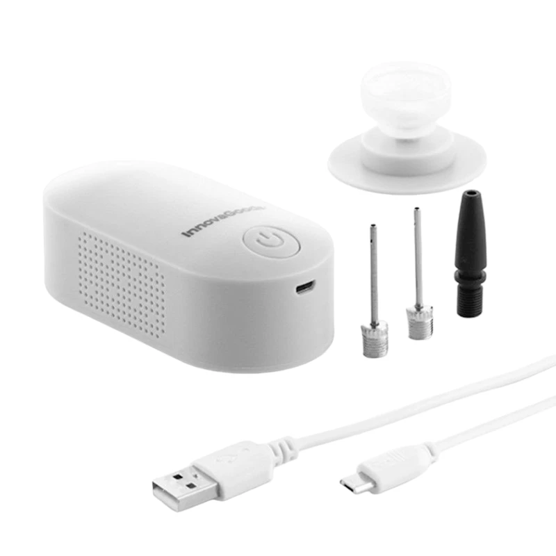 Многофункциональный насос для мяча InnovaGoods, портативный, перезаряжаемый, вакуумный, 9.5x4x4.8 см Многофункциональный насос для мяча InnovaGoods, портативный, перезаряжаемый, вакуумный, 9.5x4x4.8 см