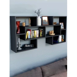 Полка ev_12116115, ламинат, серый, 115x20x55 см Полка ev_12116115, ламинат, серый, 115x20x55 см