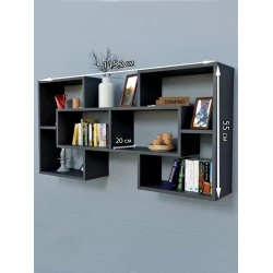 Полка ev_12116115, ламинат, серый, 115x20x55 см Полка ev_12116115, ламинат, серый, 115x20x55 см