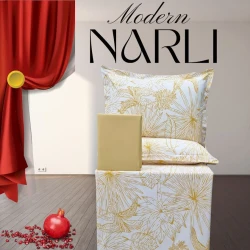 Yataq dəsti Nar-Lı-001085, mələfə 240x260 sm, yorğan üzü 200x220 sm, yastıq üzləri 2 əd x 50x70 sm, ikinəfərlik, pambıq, rəngbərəng