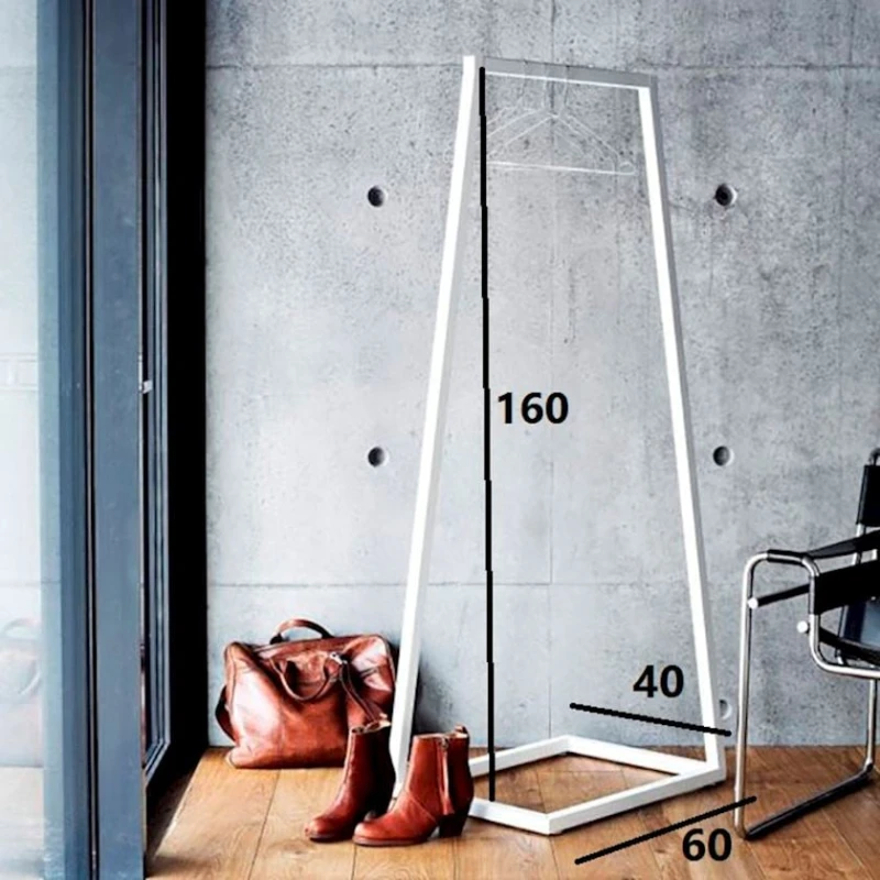 Вешалка-стойка 3563_M2ReyPiramWh Белый, железо, 160x40x60 см Вешалка-стойка 3563_M2ReyPiramWh Белый, железо, 160x40x60 см