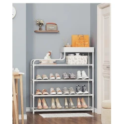 Подставка для обуви CUYU, 5 этажей, металл, белая, 80х21х78 см Подставка для обуви CUYU, 5 этажей, металл, белая, 80х21х78 см