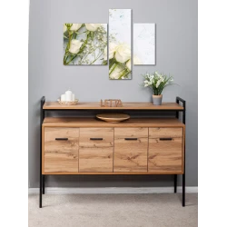 Тумба под ТВ 90x39x124 см, ЛДСП, коричневая Тумба под ТВ 90x39x124 см, ЛДСП, коричневая