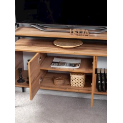 Тумба под ТВ 90x39x124 см, ЛДСП, коричневая Тумба под ТВ 90x39x124 см, ЛДСП, коричневая