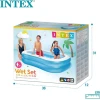 Надувной бассейн Intex H57225588180NP, 203x152x48 см, 540 л, голубой Надувной бассейн Intex H57225588180NP, 203x152x48 см, 540 л, голубой