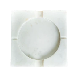 Пепельница Hom-me Aegeus, белый, мрамор, 16x16x3 см