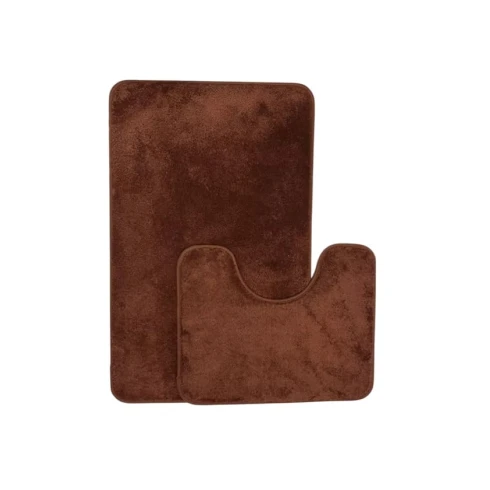 Комплект ковриков для ванной nh_19zx, полиэстер, коричневые, 2 шт