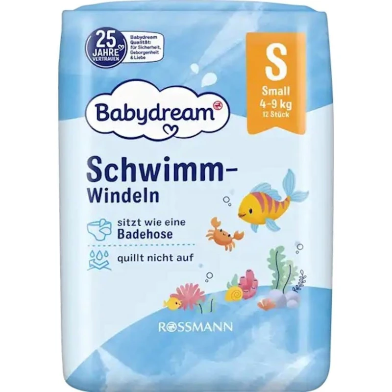 Uşaq bezləri üzgüçülük üçün Babydream, 2(Mini / S), 4-9 kq, 12 əd Uşaq bezləri üzgüçülük üçün Babydream, 2(Mini / S), 4-9 kq, 12 əd