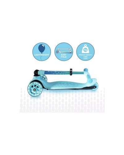 Uşaqlar üçün samokat Hypro Zinc Flyte Three Wheeled Folding ZC07847, mavi
