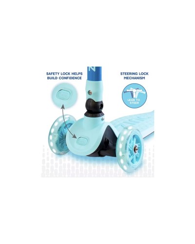 Uşaqlar üçün samokat Hypro Zinc Flyte Three Wheeled Folding ZC07847, mavi