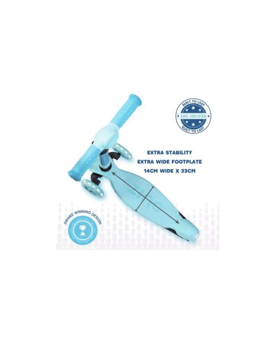 Uşaqlar üçün samokat Hypro Zinc Flyte Three Wheeled Folding ZC07847, mavi
