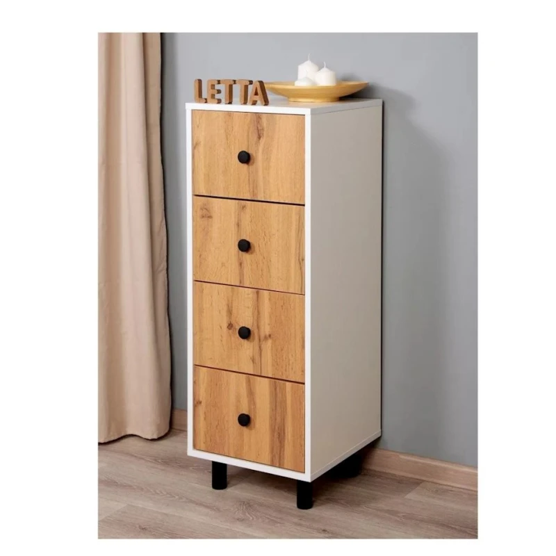 Tumba Letta Boston 3563_L-M 2TumbaPumpWh-Vot, 40x40x105 sm, ağ