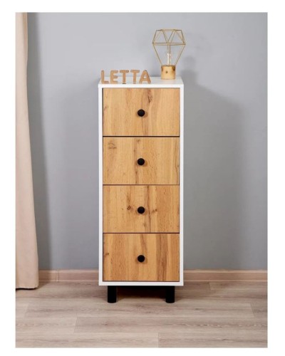 Tumba Letta Boston 3563_L-M 2TumbaPumpWh-Vot, 40x40x105 sm, ağ