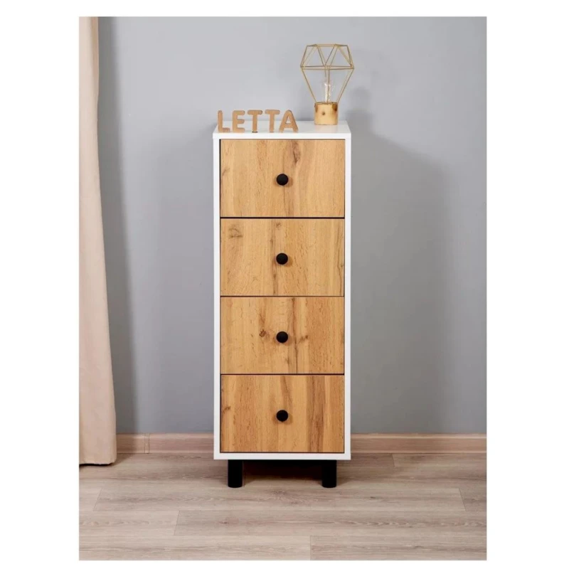 Tumba Letta Boston 3563_L-M 2TumbaPumpWh-Vot, 40x40x105 sm, ağ