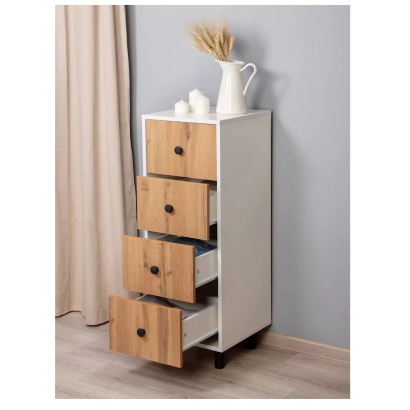 Tumba Letta Boston 3563_L-M 2TumbaPumpWh-Vot, 40x40x105 sm, ağ