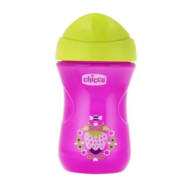 Поильник Chicco EasyCup Girl, розовый/зеленый, 266 мл