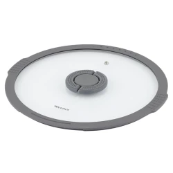 Крышка Werner Imola 51094, стекло/силикон, серый/прозрачный, 28 см