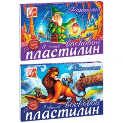 Пластилин восковой мягкий Луч Фантазия, 8 шт, разноцветный, 166x114x18 мм, 160 г, со стеком, картонная коробка, 3+ лет Пластилин восковой мягкий Луч Фантазия, 8 шт, разноцветный, 166x114x18 мм, 160 г, со стеком, картонная коробка, 3+ лет