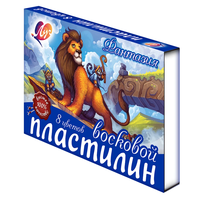 Пластилин восковой мягкий Луч Фантазия, 8 шт, разноцветный, 166x114x18 мм, 160 г, со стеком, картонная коробка, 3+ лет Пластилин восковой мягкий Луч Фантазия, 8 шт, разноцветный, 166x114x18 мм, 160 г, со стеком, картонная коробка, 3+ лет