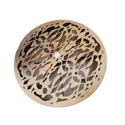 Çərəz qabı dairəvi, 38 sm, taxta, qapaqlı, qəhvəyi