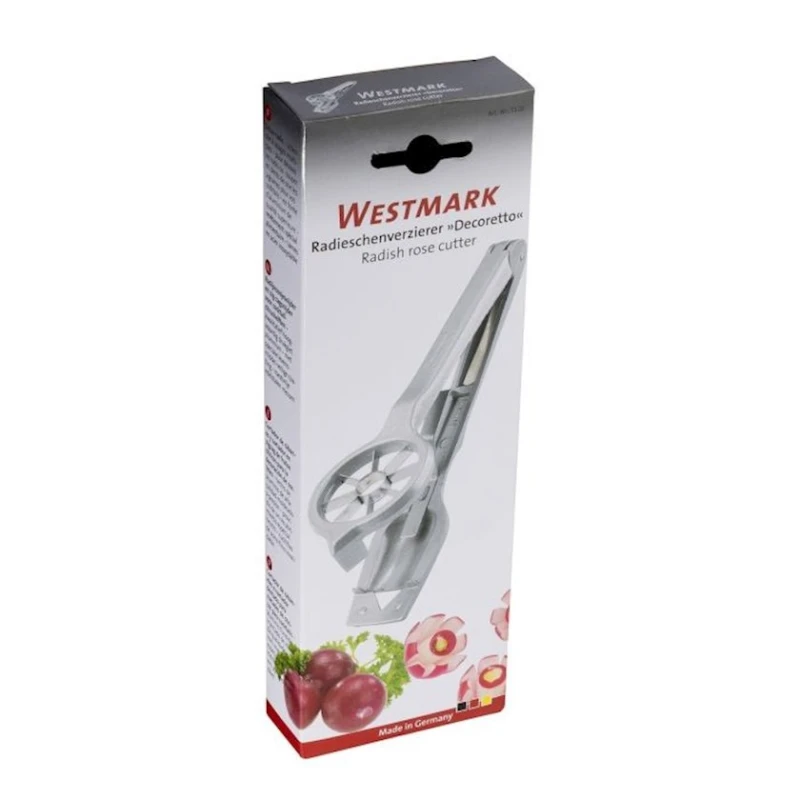 Turp doğrayan Westmark Decoretto, 18.1x5.2x3.2 sm, alüminium/paslanmayan polad, gümüşü Turp doğrayan Westmark Decoretto, 18.1x5.2x3.2 sm, alüminium/paslanmayan polad, gümüşü