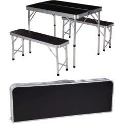 Набор складной мебели Koopman Camping, стол 90х60х70 см, скамья 87х24х40 см Набор складной мебели Koopman Camping, стол 90х60х70 см, скамья 87х24х40 см