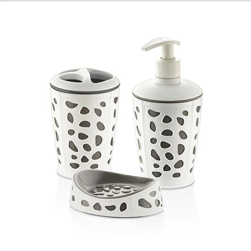Набор для ванной NH_EMAY (Мыльница + Дозатор + Подставка для зубных щеток) Набор для ванной NH_EMAY (Мыльница + Дозатор + Подставка для зубных щеток)