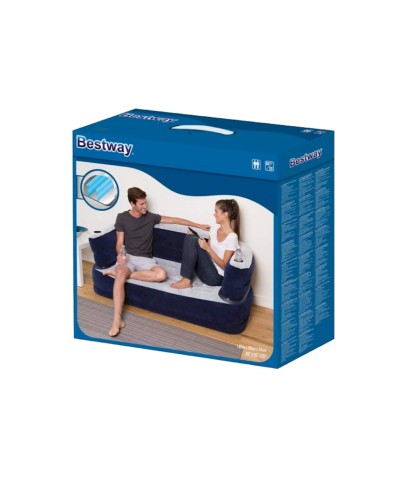 Şişmə divan Bestway 75058, göy/ağ, 169x89x64 sm