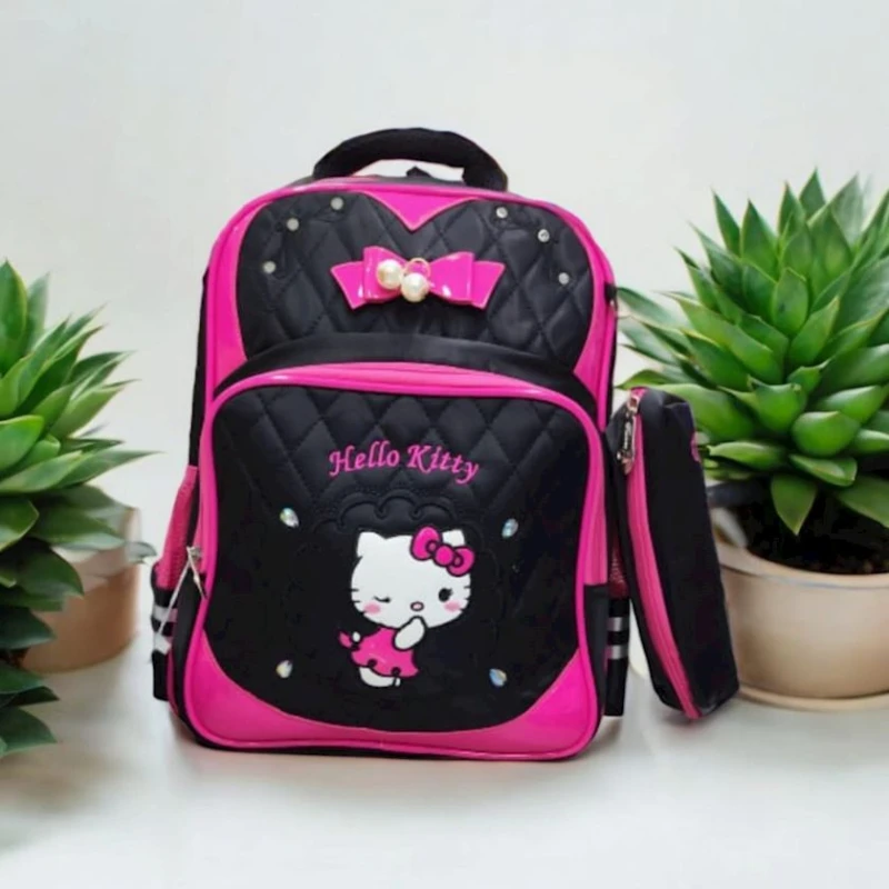 Məktəbli bel çantası Geliyazi GG-ZZ-007, poliester, qara/çəhrayı Məktəbli bel çantası Geliyazi GG-ZZ-007, poliester, qara/çəhrayı