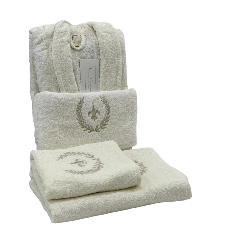 Банный набор Anemon SHA-00002601 халат + банное полотенце 70х140 см + полотенце для рук 50х90 см, бежевый Банный набор Anemon SHA-00002601 халат + банное полотенце 70х140 см + полотенце для рук 50х90 см, бежевый