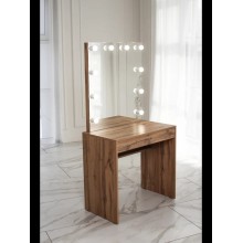 Makiyaj masası Art Mebel 76, laminat, votan, 156x80x45 sm