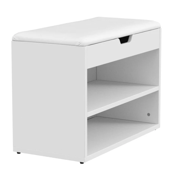 Тумба для обуви Art Mebel 1, ламинат, белая, 45х70х30 см