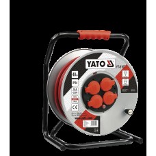 Uzadıcı Yato YT-8107, 40 m, 4-rozetkalı, qırmızı/boz