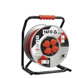 Удлинитель Yato YT-8107, 40 м, 4-розеточный, красный/серый