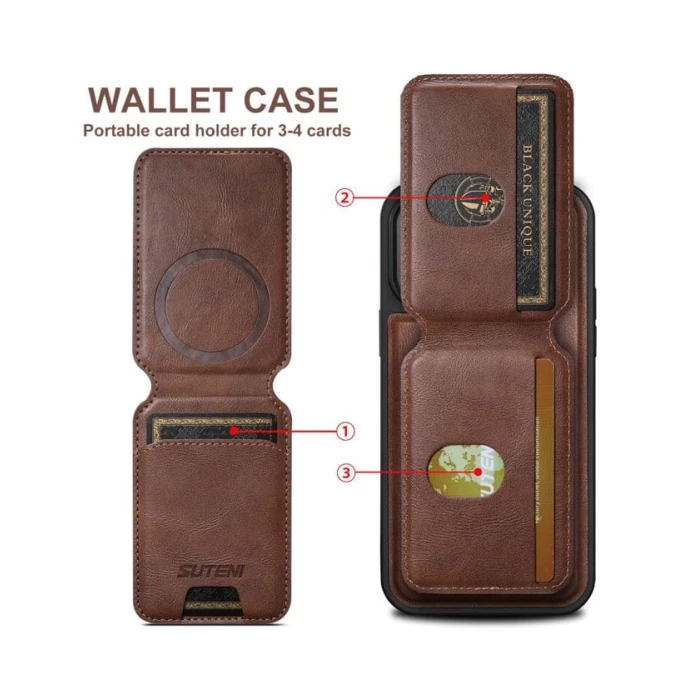 Чехол Suteni для Apple iPhone 13 Pro Max, коричневый