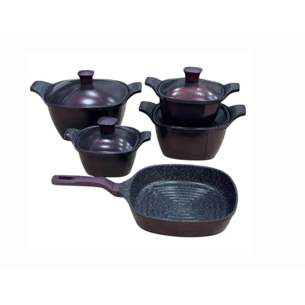 Набор кастрюль Akdeniz SHA-00006613, гранит, фиолетовый, 18/20/24/28 см, 13 шт