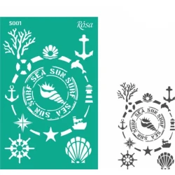 Trafaret yapışqan Rosa Talent №5001 Yay, 13х20 sm