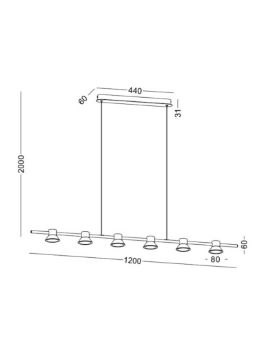 Asma çılçıraq Lustore LSP409-BK