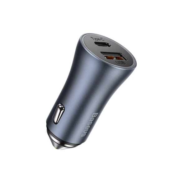 Автомобильное зарядное устройство Baseus Golden Contactor Pro Dual USB-C to Lightning Black Автомобильное зарядное устройство Baseus Golden Contactor Pro Dual USB-C to Lightning Black