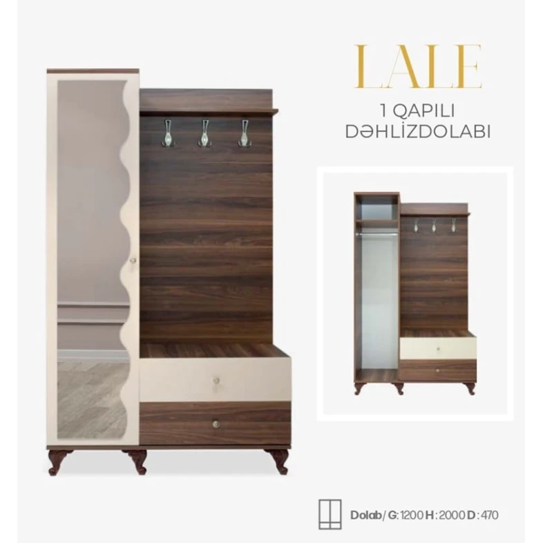 Вешалка Lale, местное производство, 120x200x47 см - AL-78 Вешалка Lale, местное производство, 120x200x47 см - AL-78