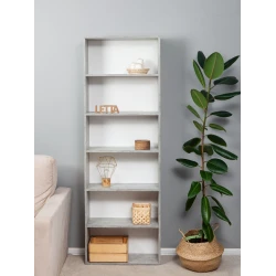 Стеллаж Letta ЛДСП, серый, 181х24х60 см Стеллаж Letta ЛДСП, серый, 181х24х60 см