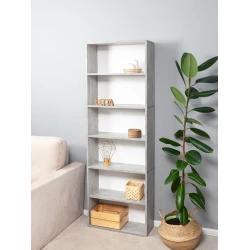 Стеллаж Letta ЛДСП, серый, 181х24х60 см Стеллаж Letta ЛДСП, серый, 181х24х60 см